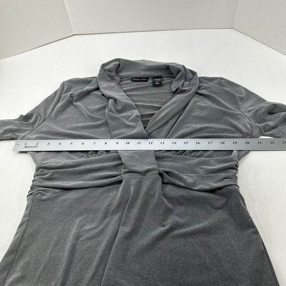 New York And Company Women's Size Large Top Long Sleeve Pullover Gray Preowned - Picture 7 of 11